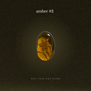 Amber Love Pendant - Pick Your Own Stone in Solid 14k Gold