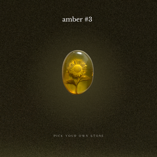 Amber Love Pendant - Pick Your Own Stone in Solid 14k Gold