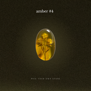 Amber Love Pendant - Pick Your Own Stone in Solid 14k Gold