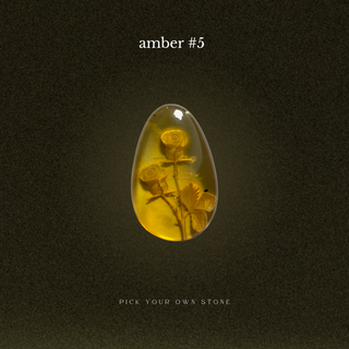 Amber Love Pendant - Pick Your Own Stone in Solid 14k Gold